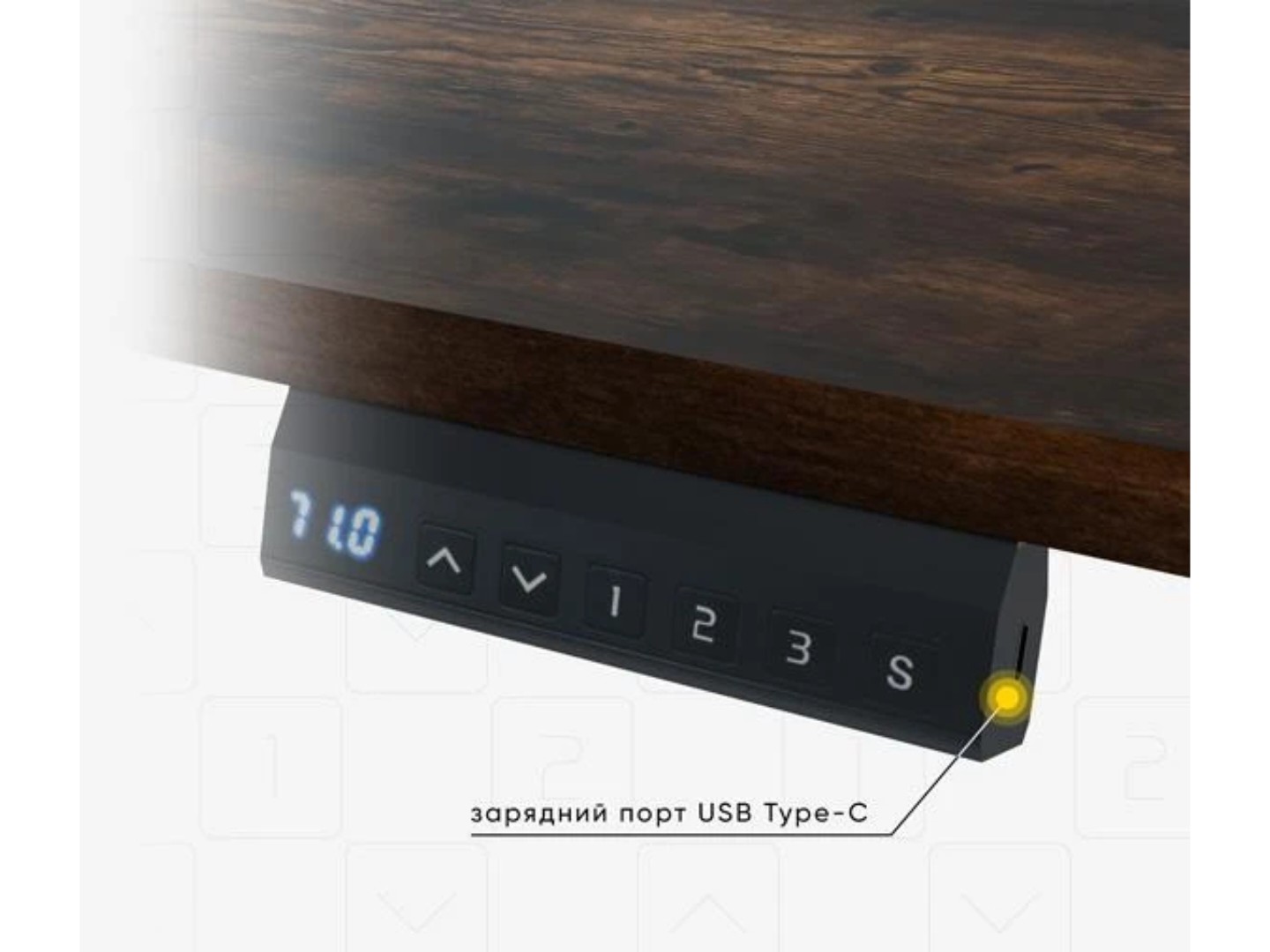 Стіл з електрорегулюванням висоти Mealux PowerDesk Lite Antique (EVO-201 Lite Antique/B) — фото 11